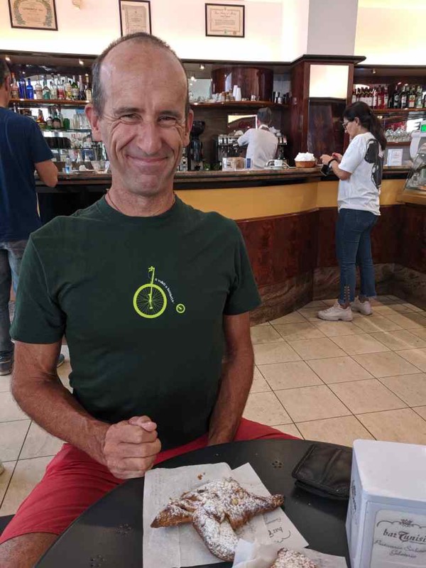 Stefan enjoying Italian coffee culture