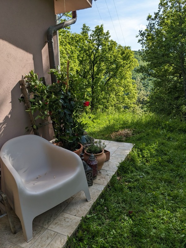 Private terrace overlooking the Tuscan hills